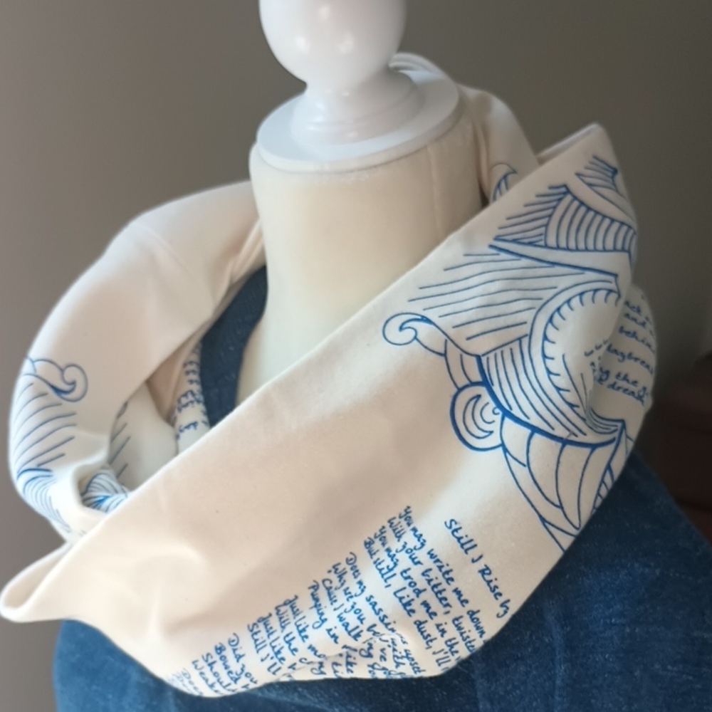 Still I Rise Infinity Scarf - Storiarts Maya Angelou